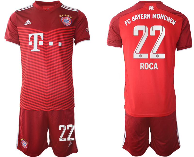 Men 2021-2022 Club Bayern Munich home red #22 Soccer Jersey->bayern munich jersey->Soccer Club Jersey